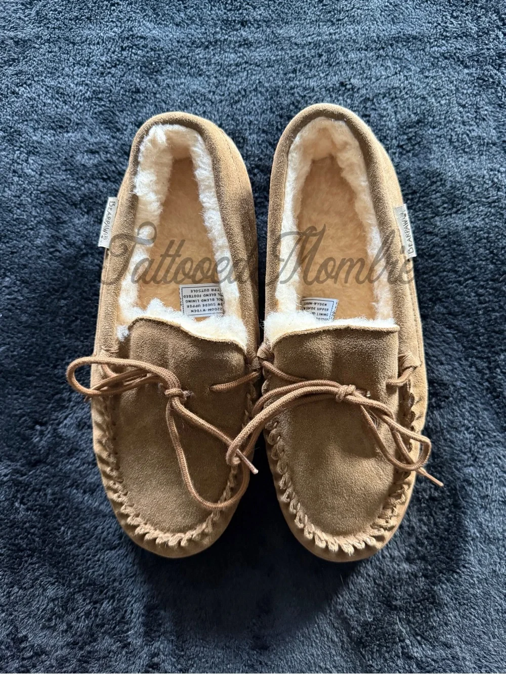 Bearpaw Men’s Brown Suede Moccasin Slippers